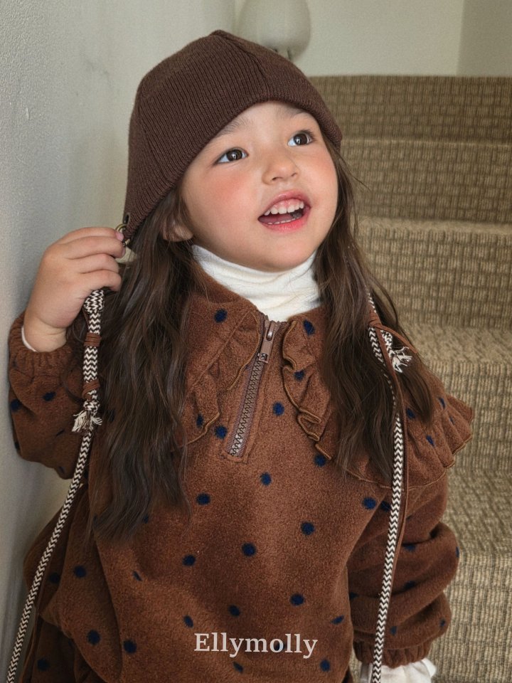 Ellymolly - Korean Children Fashion - #discoveringself - Dot Sailor Sweatshirt - 3