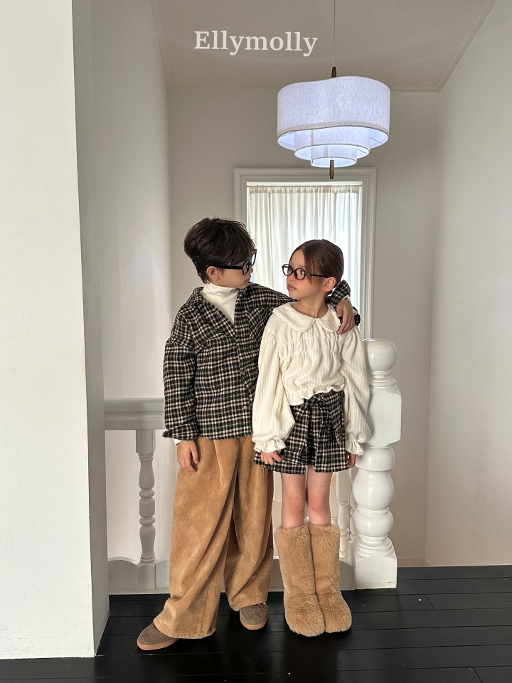 Ellymolly - Korean Children Fashion - #discoveringself - Miso Check Wrap Pants - 9
