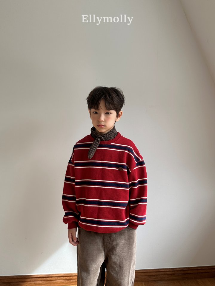 Ellymolly - Korean Children Fashion - #discoveringself - Toast Line Sweatshirt - 5