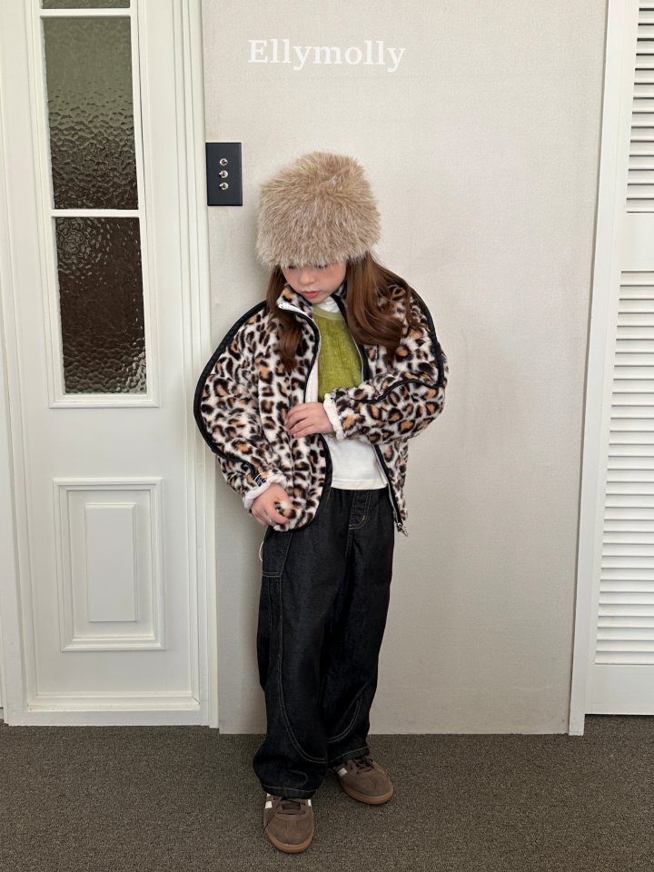 Ellymolly - Korean Children Fashion - #fashionkids - Rivet Curve Denim Pants - 8