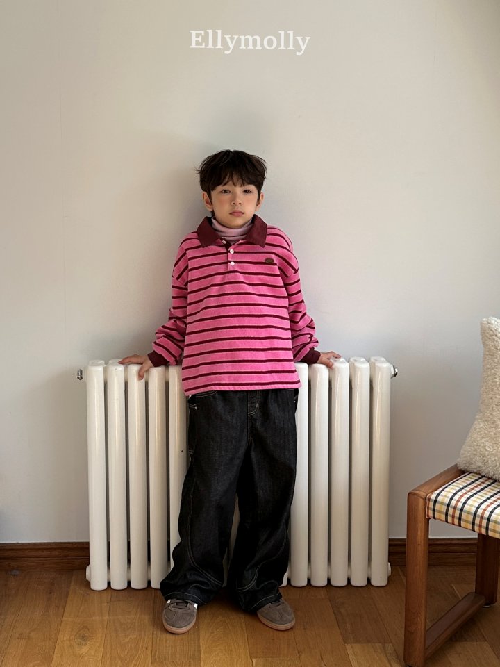 Ellymolly - Korean Children Fashion - #fashionkids - Pompom Snow Collar Tee - 5