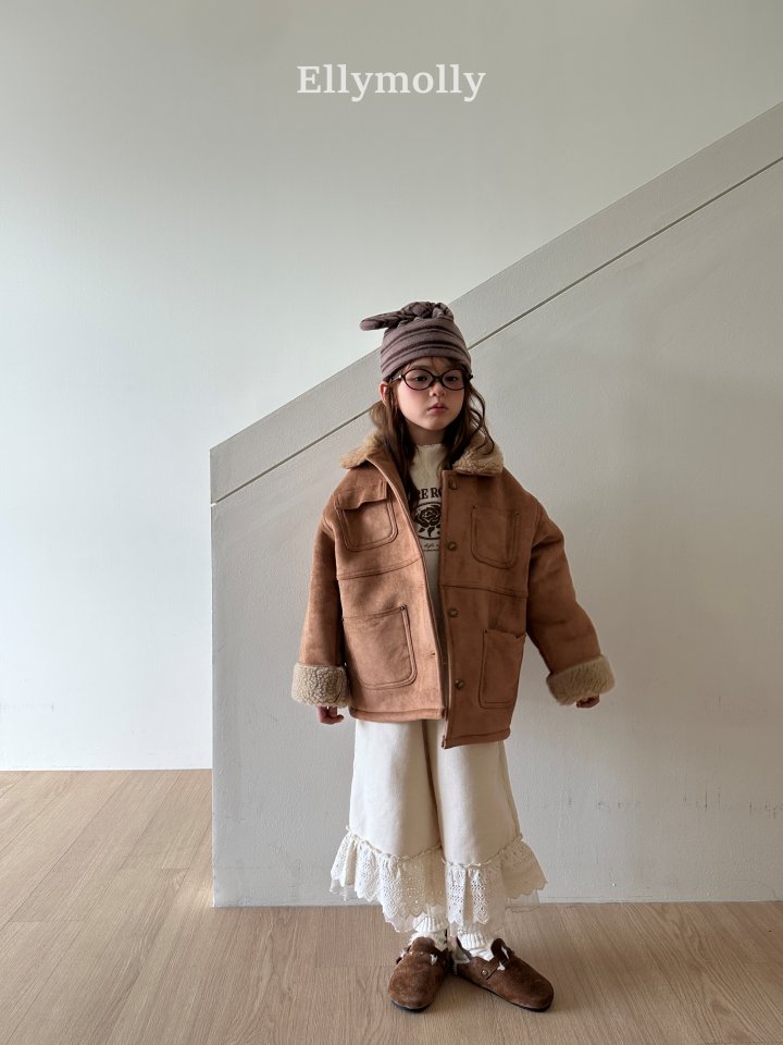 Ellymolly - Korean Children Fashion - #fashionkids - Creamy Lace Pants - 9