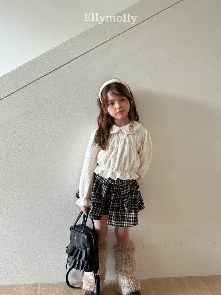 Ellymolly - Korean Children Fashion - #fashionkids - Miso Check Wrap Pants - 10