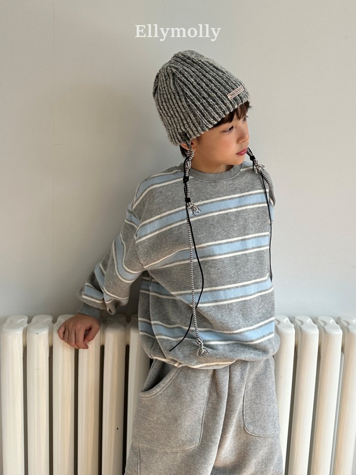 Ellymolly - Korean Children Fashion - #fashionkids - Toast Line Sweatshirt - 6