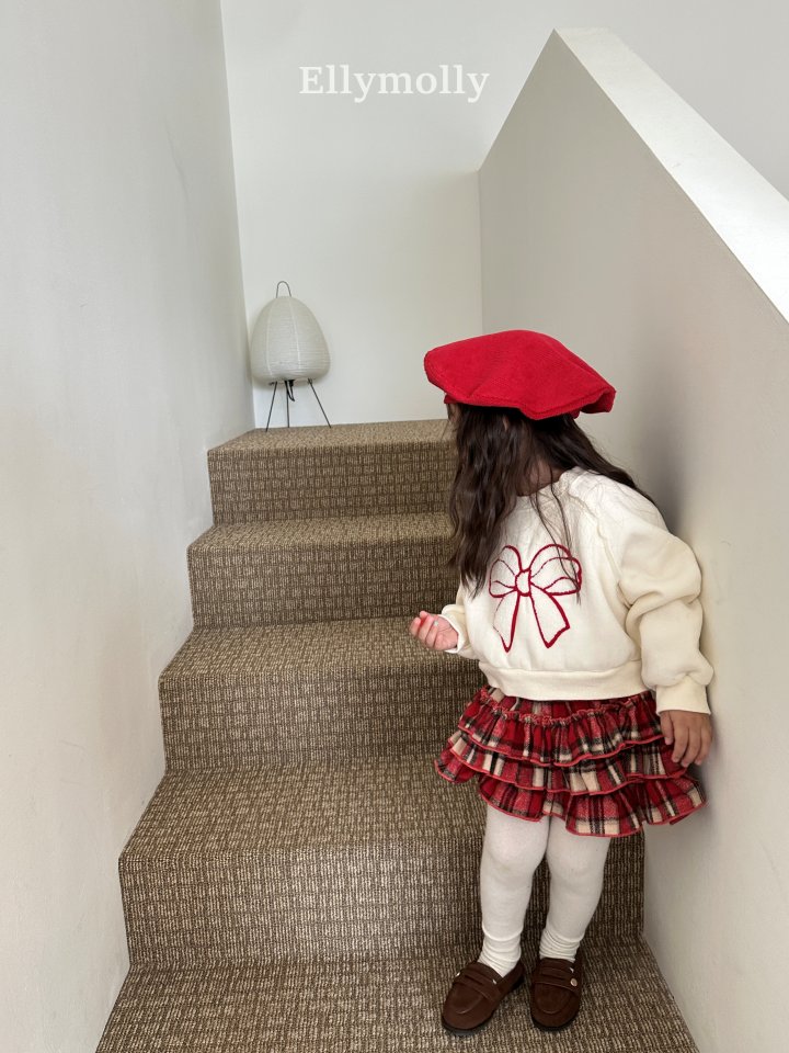 Ellymolly - Korean Children Fashion - #fashionkids - Ribbon Boucle Sweatshirt - 12