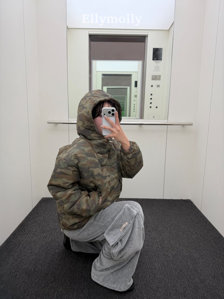 Ellymolly - Korean Children Fashion - #discoveringself - Camo Padded Hood - 4