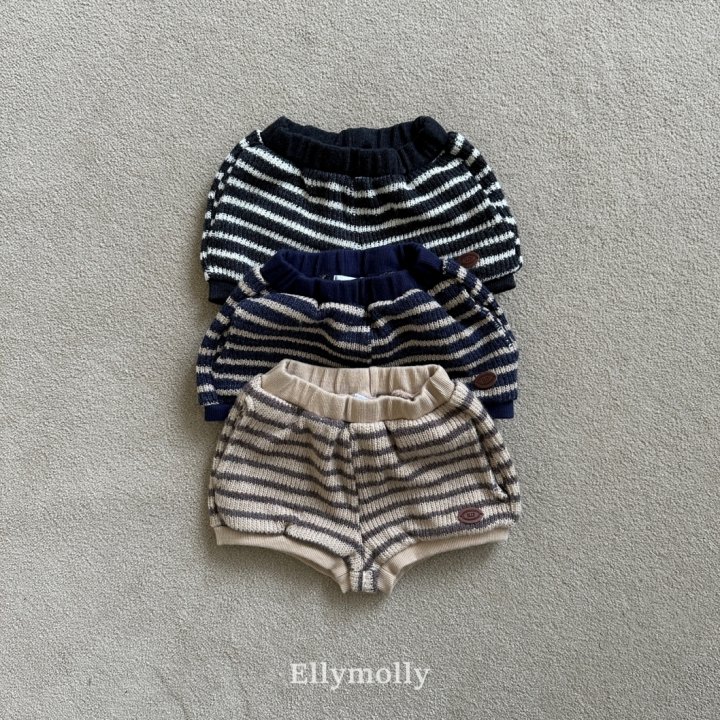Ellymolly - Korean Children Fashion - #kidsshorts - Wooly Stripe Shorts