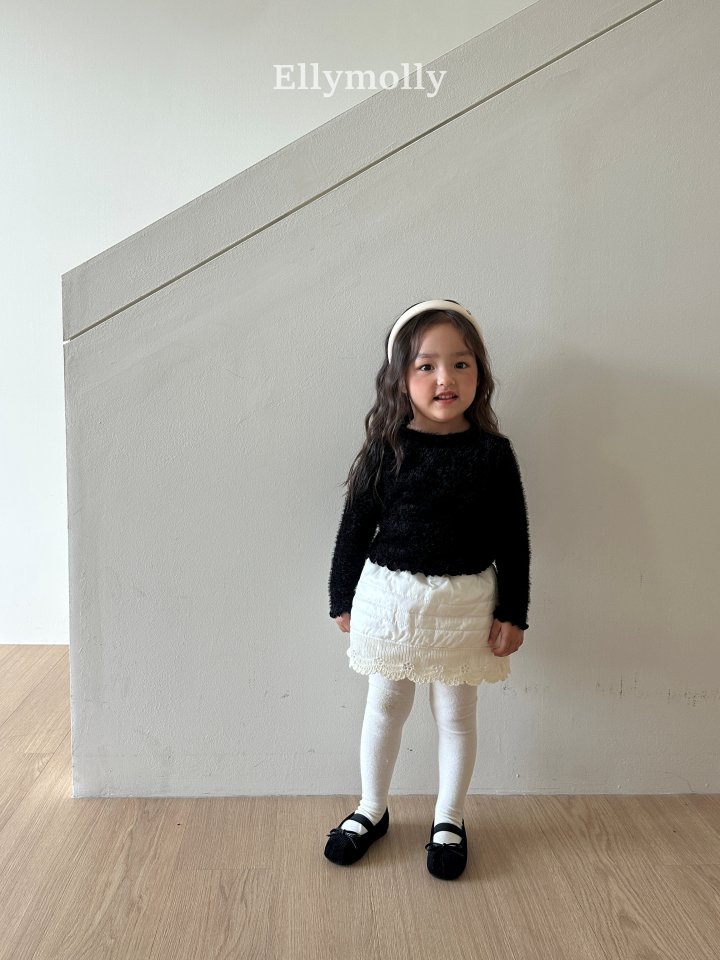 Ellymolly - Korean Children Fashion - #kidsshorts - Angora Fluffy Tee - 3
