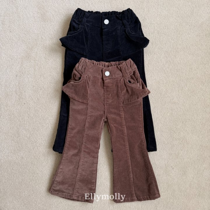 Ellymolly - Korean Children Fashion - #kidsshorts - Selly Peach Frill Bootcut Pants