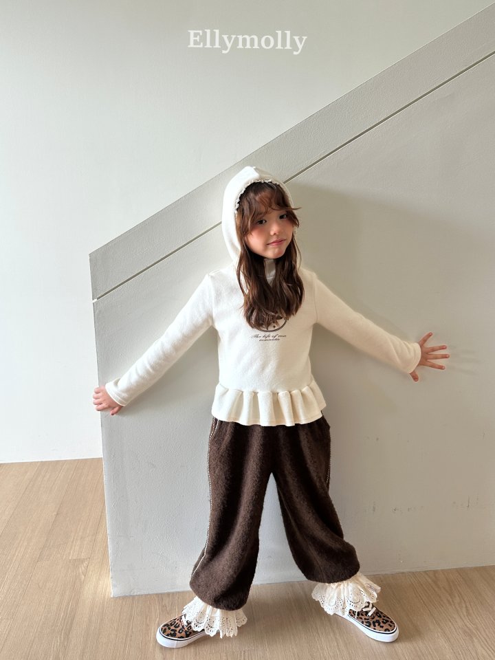 Ellymolly - Korean Children Fashion - #kidsstore - Rose Frill Hoodie - 9