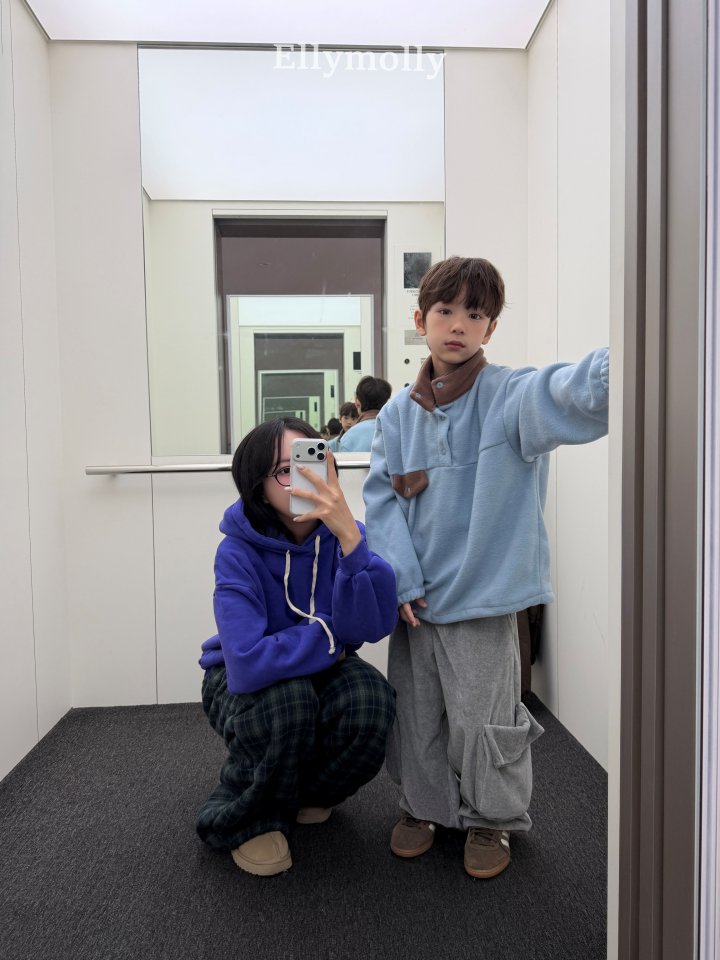 Ellymolly - Korean Children Fashion - #kidsstore - Teddy Check Pants - 6