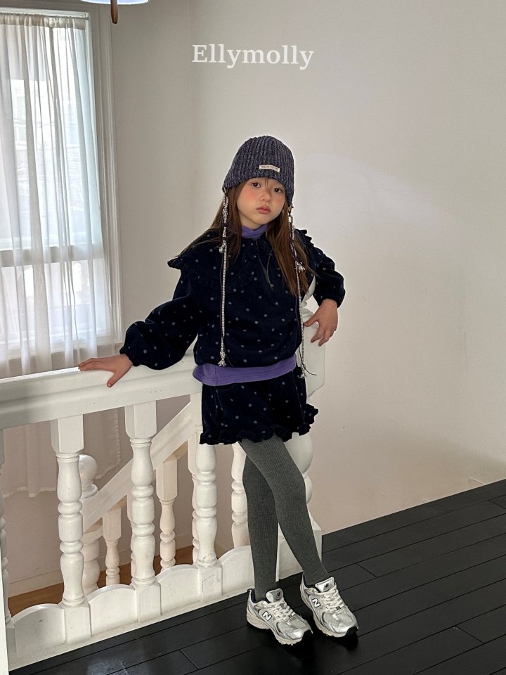 Ellymolly - Korean Children Fashion - #kidsstore - Dot Sailor Sweatshirt - 6