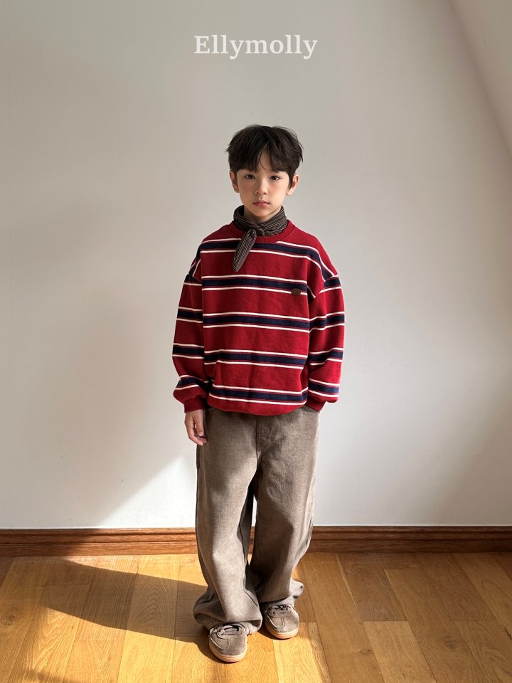 Ellymolly - Korean Children Fashion - #kidsstore - Toast Line Sweatshirt - 8