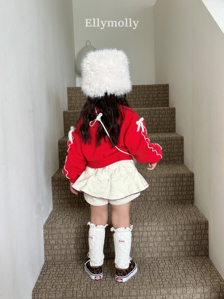 Ellymolly - Korean Children Fashion - #kidsstore - Double Bow Crop Sweatshirt - 12