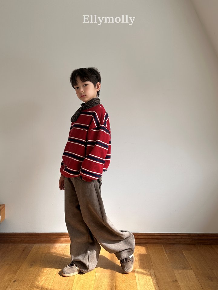 Ellymolly - Korean Children Fashion - #kidzfashiontrend - Toast Line Sweatshirt - 9