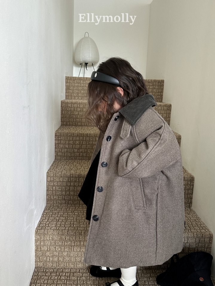 Ellymolly - Korean Children Fashion - #kidzfashiontrend - Fine Wool Long Coat - 5