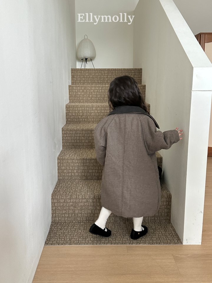 Ellymolly - Korean Children Fashion - #kidsstore - Fine Wool Long Coat (Junior) - 4