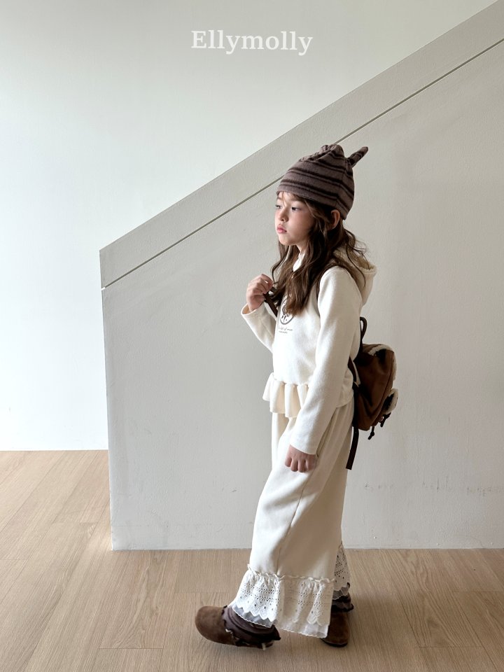 Ellymolly - Korean Children Fashion - #littlefashionista - Rose Frill Hoodie - 12