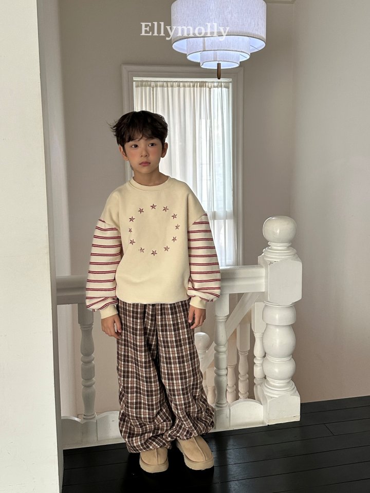 Ellymolly - Korean Children Fashion - #littlefashionista - Star Circle Sweatshirt