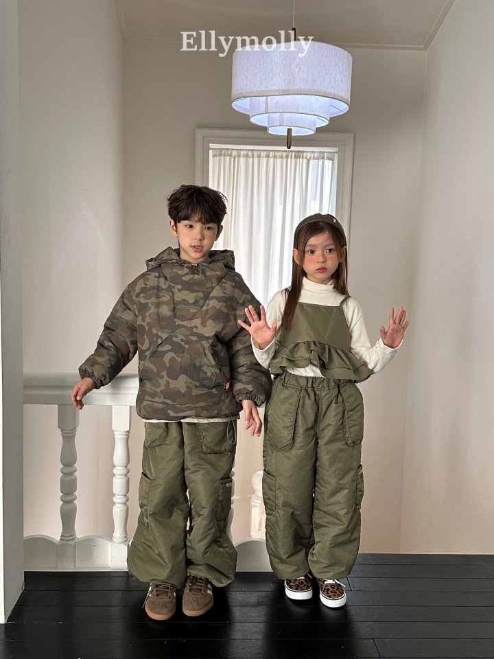 Ellymolly - Korean Children Fashion - #littlefashionista - Camo Padded Hood - 9