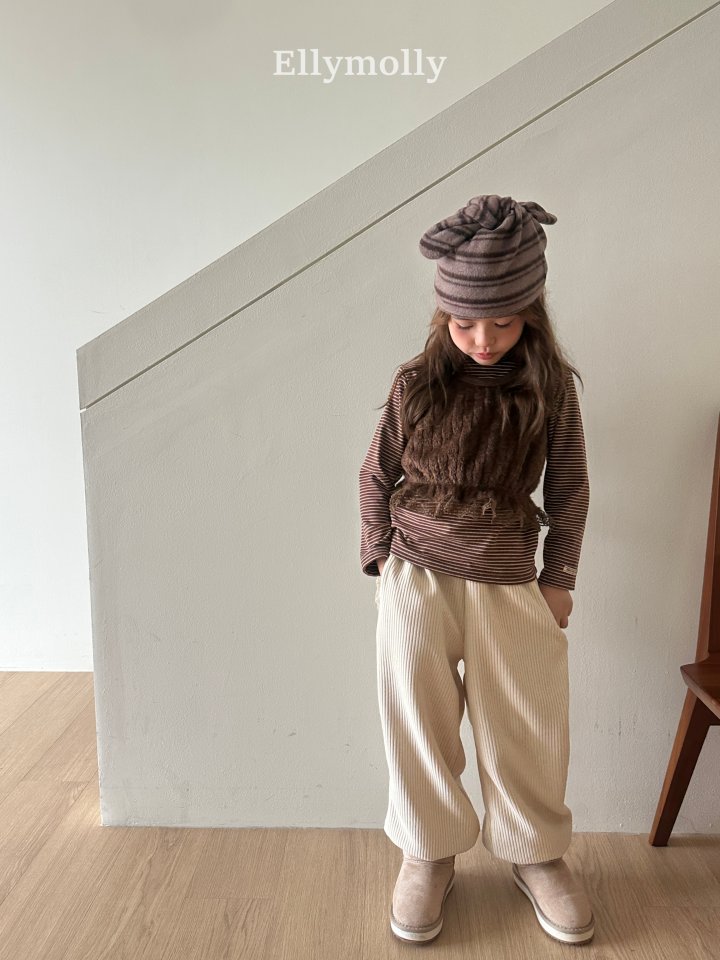 Ellymolly - Korean Children Fashion - #littlefashionista - Muse Stripe Turtleneck Tee - 5