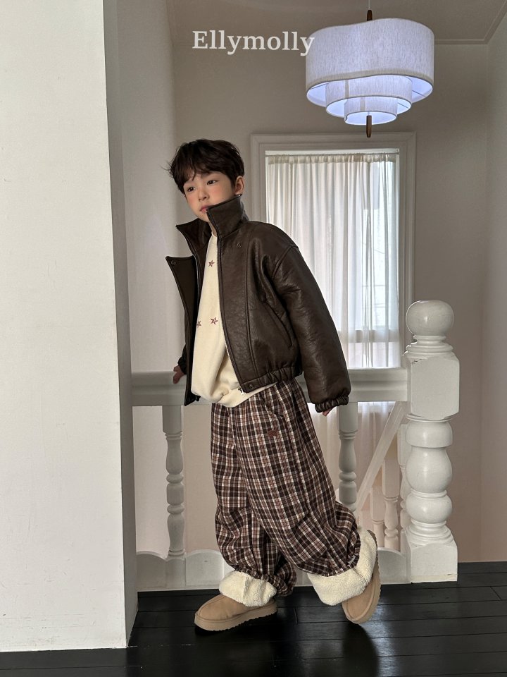 Ellymolly - Korean Children Fashion - #magicofchildhood - Teddy Check Pants - 10