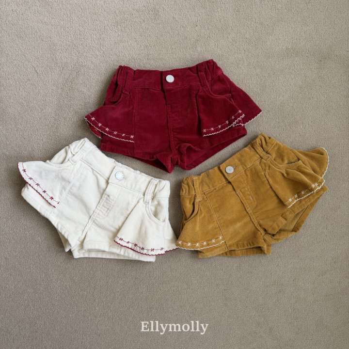 Ellymolly - Korean Children Fashion - #magicofchildhood - Rosy Frill Mini Pants
