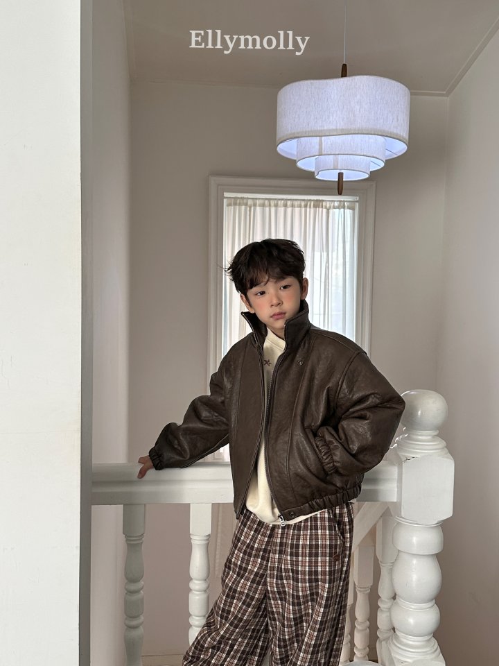 Ellymolly - Korean Children Fashion - #minifashionista - Teddy Check Pants - 11