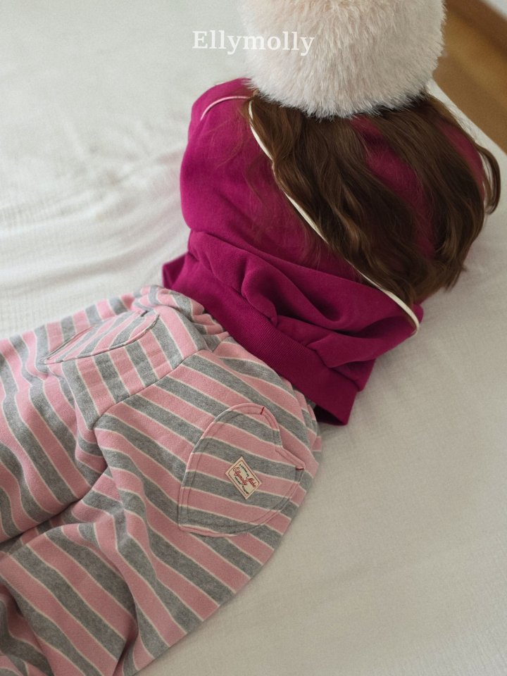 Ellymolly - Korean Children Fashion - #magicofchildhood - Gray Heart Jogger Pants - 4