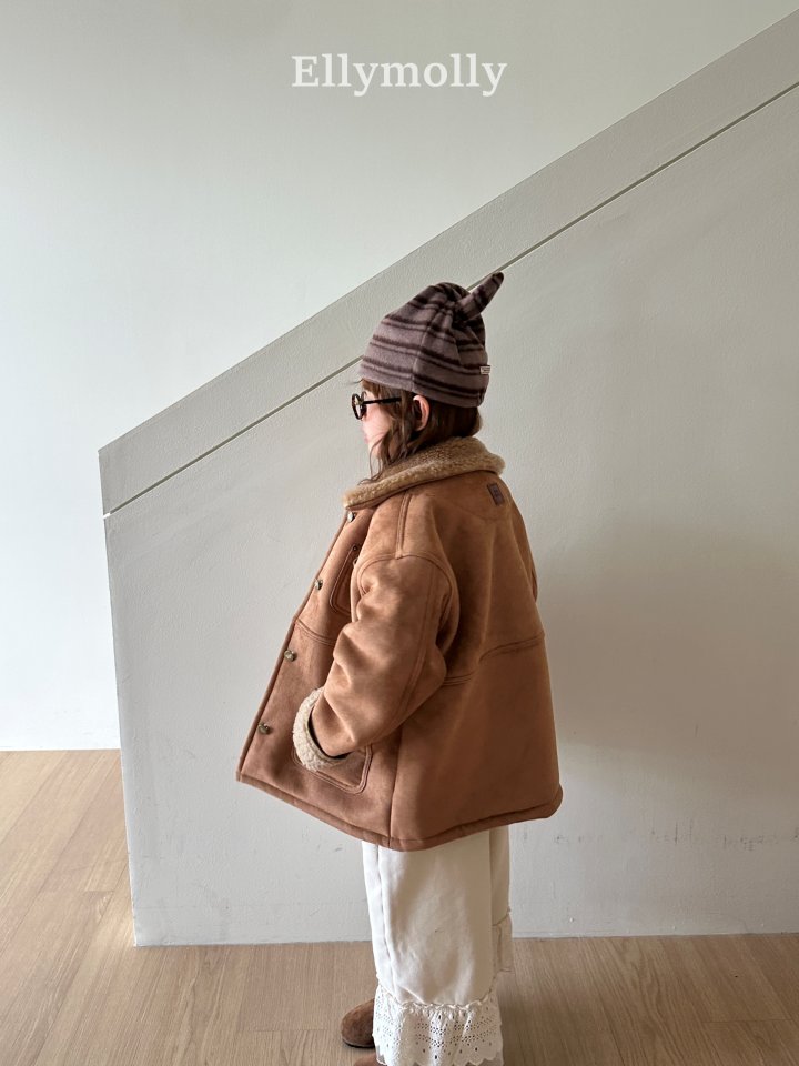 Ellymolly - Korean Children Fashion - #minifashionista - Soft Two Tone Mustang Jacket (Junior) - 6