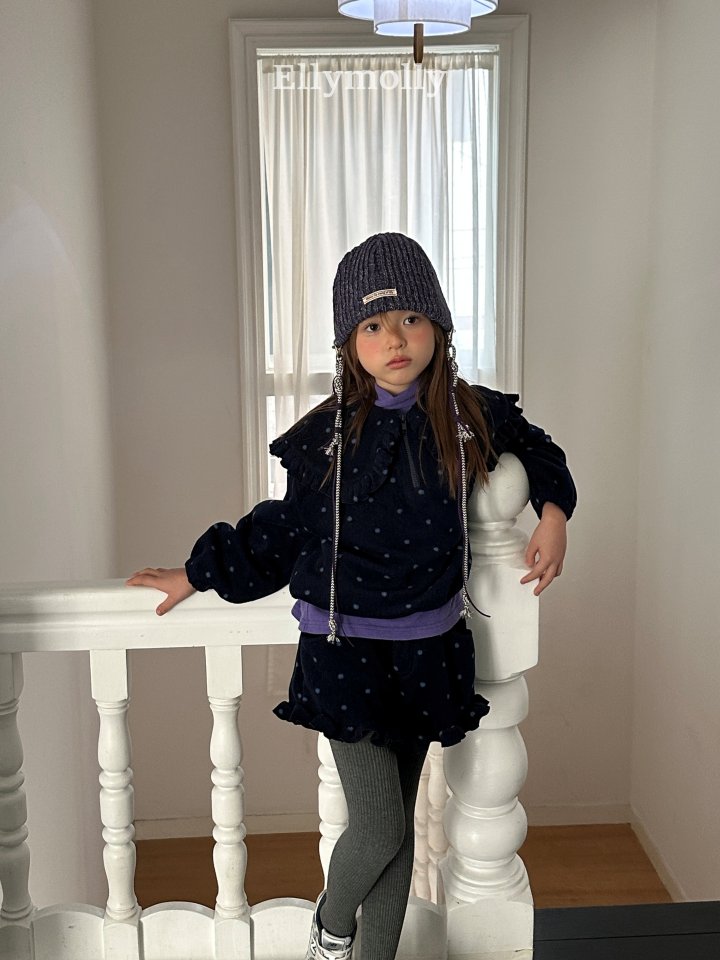 Ellymolly - Korean Children Fashion - #prettylittlegirls - Dot Frill Pants - 7