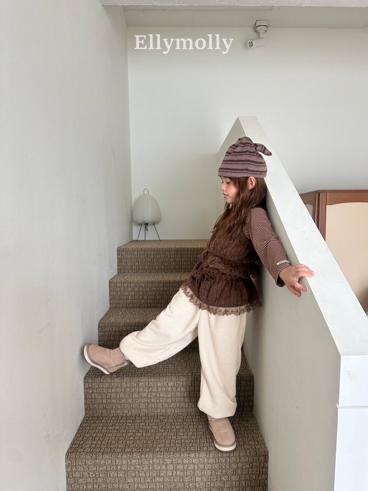 Ellymolly - Korean Children Fashion - #prettylittlegirls - Heart Cozy Jogger Pants - 6