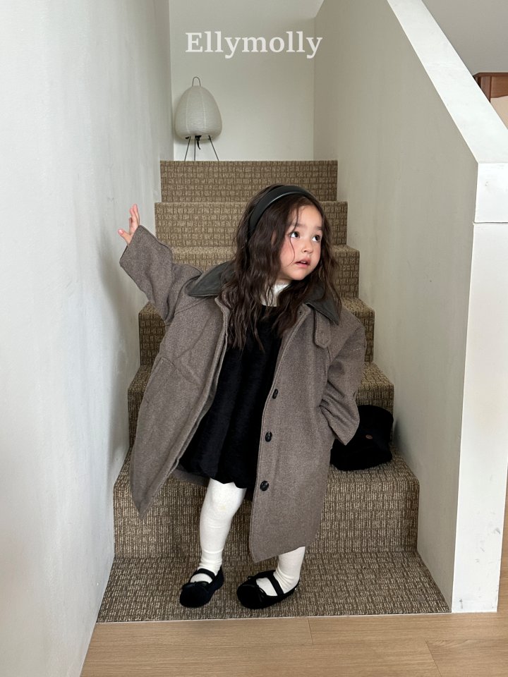 Ellymolly - Korean Children Fashion - #prettylittlegirls - Fine Wool Long Coat (Junior) - 9
