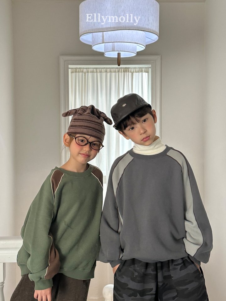 Ellymolly - Korean Children Fashion - #prettylittlegirls - Triple Line Sweatshirt - 3