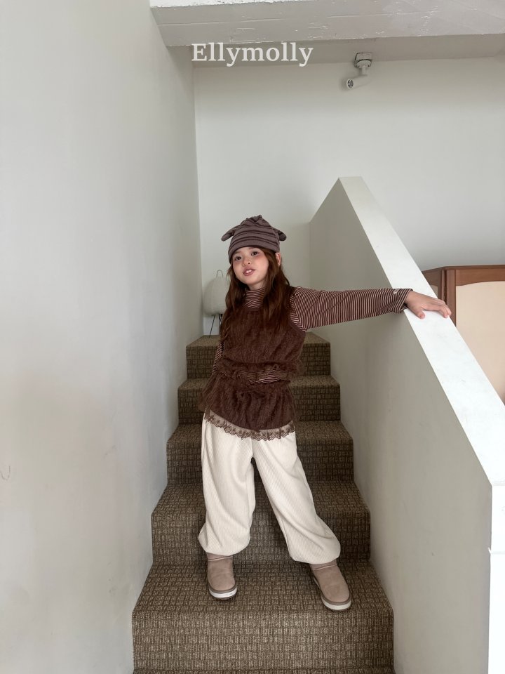 Ellymolly - Korean Children Fashion - #toddlerclothing - Blooming Knit Skirt - 4