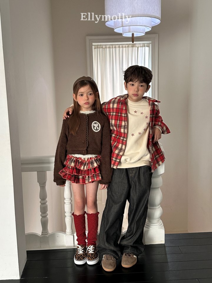 Ellymolly - Korean Children Fashion - #stylishchildhood - Rivet Curve Denim Pants - 3