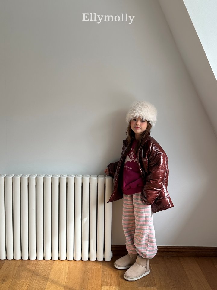 Ellymolly - Korean Children Fashion - #stylishchildhood - Gray Heart Jogger Pants - 8