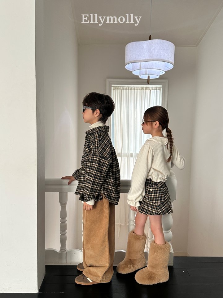 Ellymolly - Korean Children Fashion - #stylishchildhood - Merry Check Shirt - 10