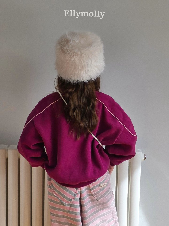 Ellymolly - Korean Children Fashion - #stylishchildhood - Crew Stripe Sweatshirt - 5