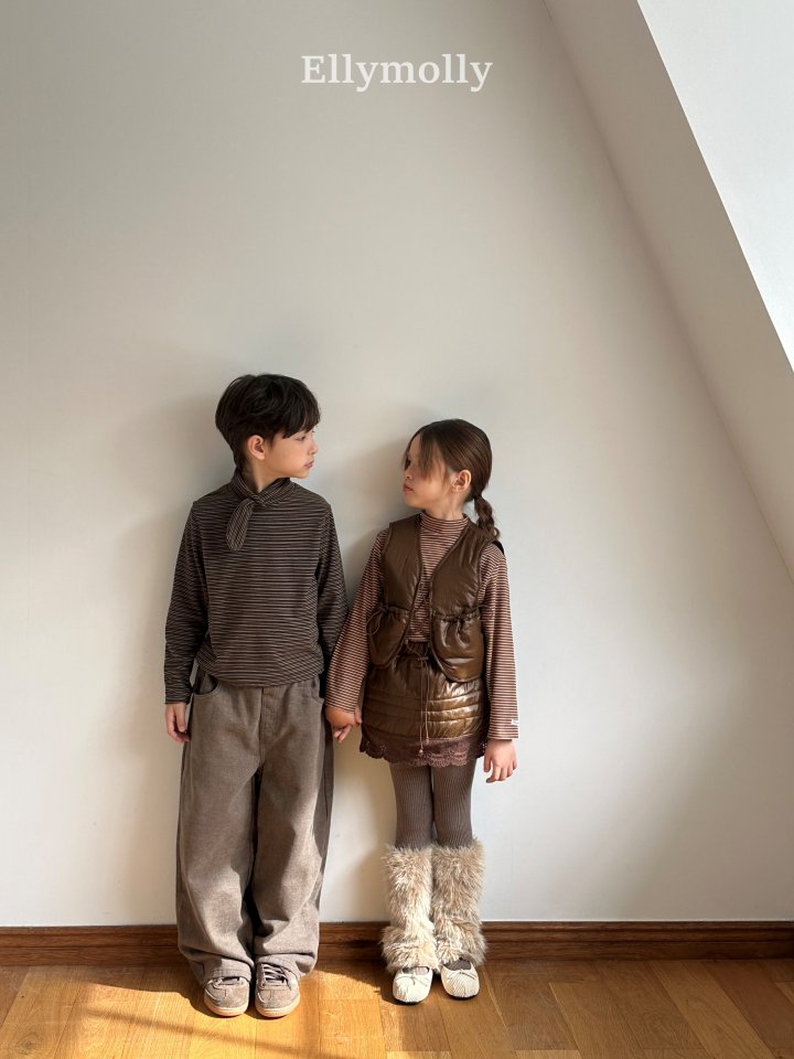 Ellymolly - Korean Children Fashion - #stylishchildhood - Muse Stripe Turtleneck Tee - 11