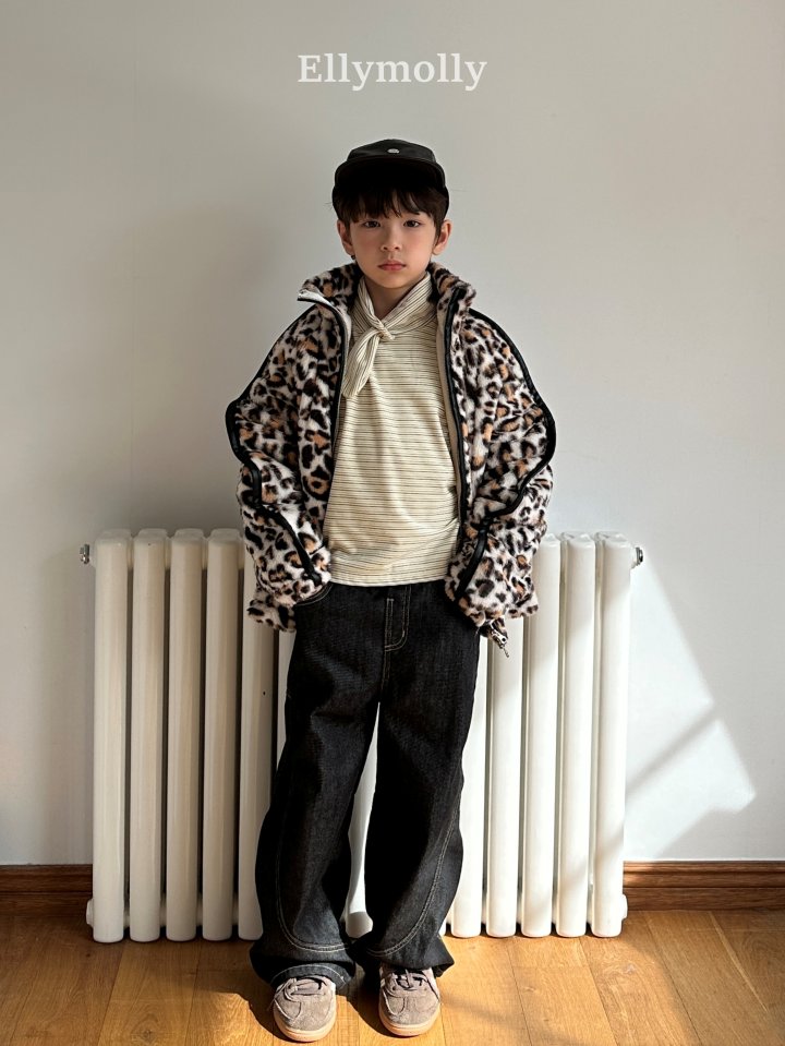 Ellymolly - Korean Children Fashion - #todddlerfashion - Noir Stripe Turtleneck Tee - 7