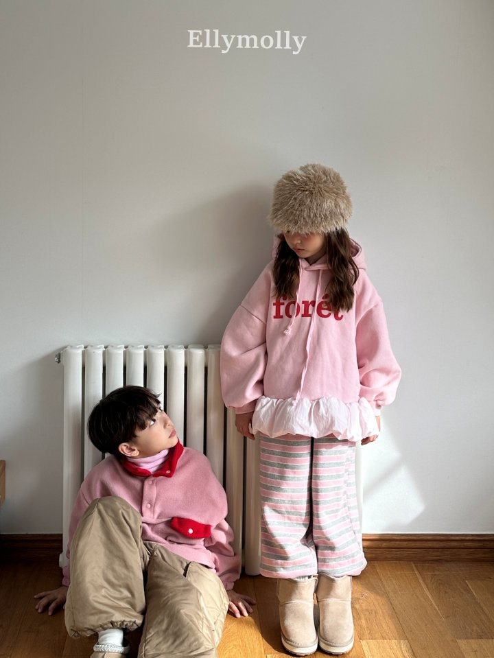 Ellymolly - Korean Children Fashion - #todddlerfashion - Gray Heart Jogger Pants - 6
