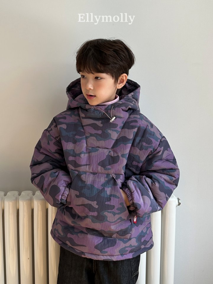 Ellymolly - Korean Children Fashion - #todddlerfashion - Camo Padded Hood (Junior) - 12