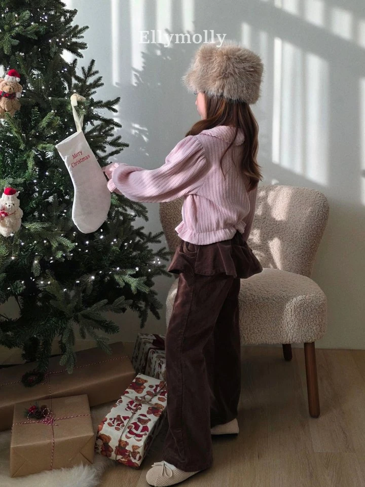 Ellymolly - Korean Children Fashion - #todddlerfashion - Selly Peach Frill Bootcut Pants - 9