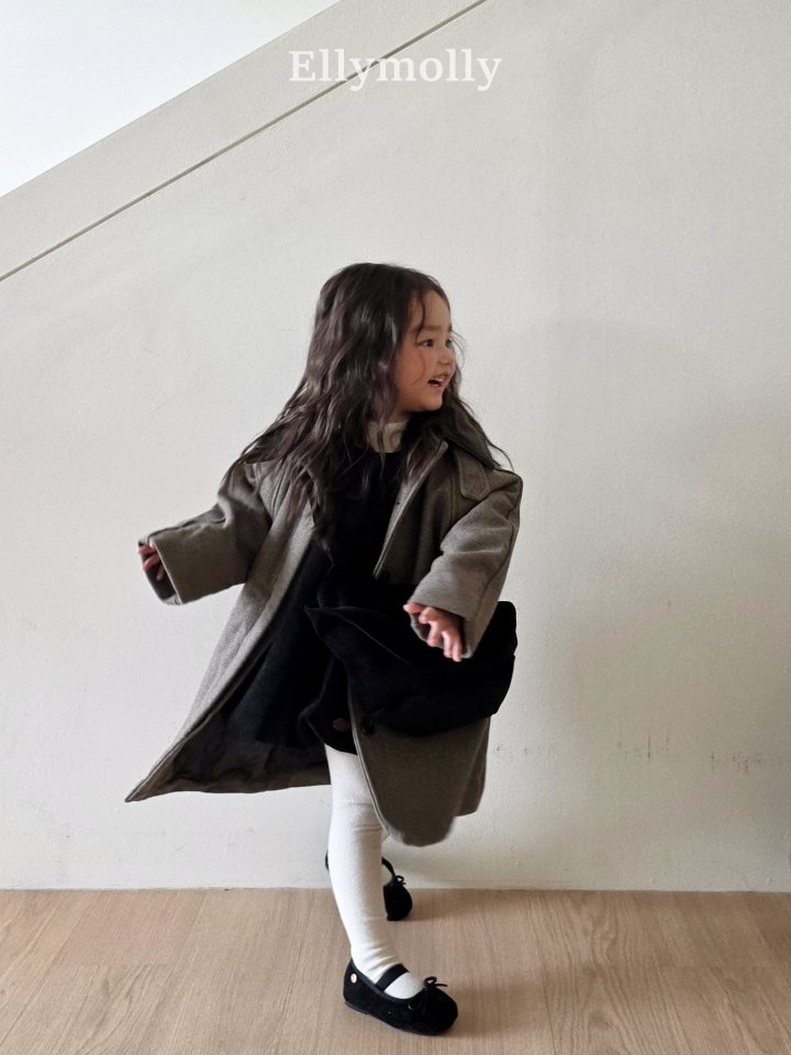Ellymolly - Korean Children Fashion - #todddlerfashion - Fine Wool Long Coat (Junior) - 10