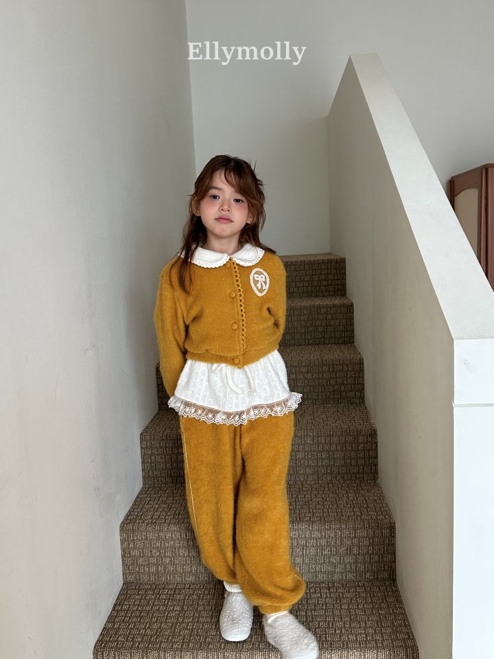 Ellymolly - Korean Children Fashion - #toddlerclothing - Blooming Knit Skirt - 3
