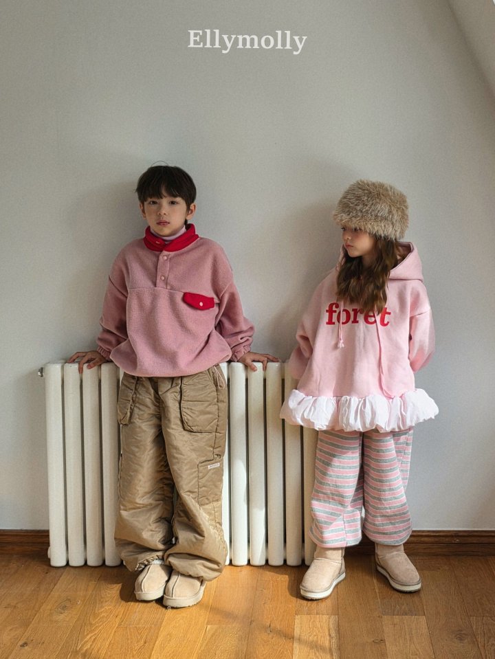Ellymolly - Korean Children Fashion - #toddlerclothing - Gray Heart Jogger Pants - 7