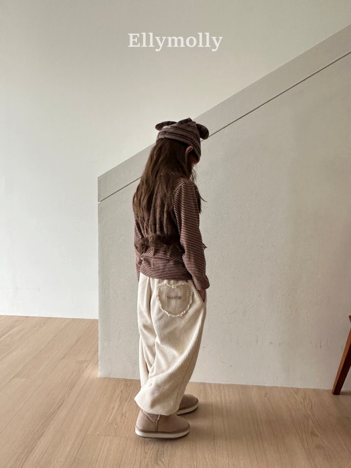 Ellymolly - Korean Children Fashion - #toddlerclothing - Heart Cozy Jogger Pants - 8