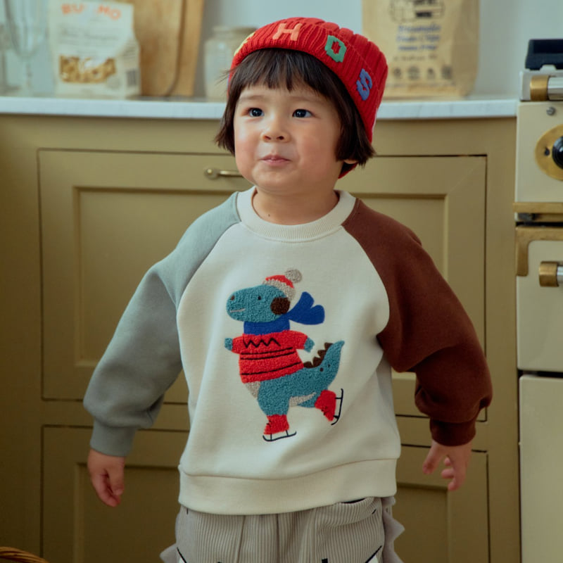 Firstblue - Korean Children Fashion - #childofig - Fleece Embroidery Raglan Tee - 6