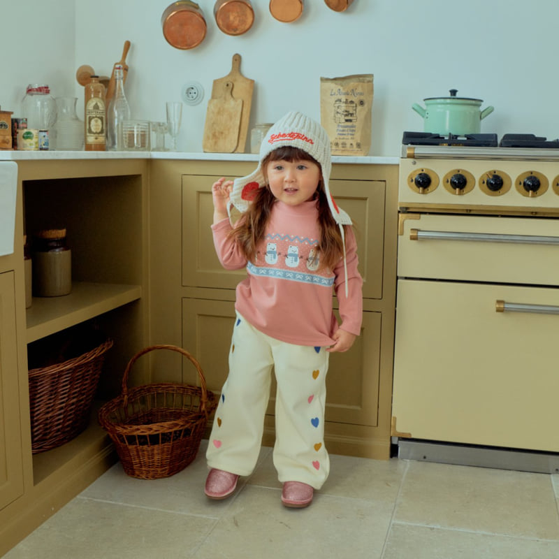 Firstblue - Korean Children Fashion - #childrensboutique - Heart Embroidery Corduroy Pants - 6